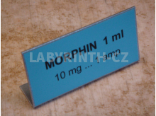 Cedulka na stůl - označení léků