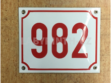 smaltovaná cedulka - domovní číslo (cedulka na budovu)