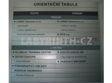 Hlavní informační tabule v hliníkovém lamelovém (modulárním) provedení