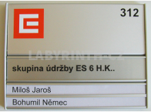 Štítek pro 2 jména (ČEZ Hradec Králové)