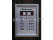 Snadno výměnná otevírací doba A4 (Hostel TRIM Pardubice)