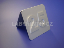 Hliníkový štítek s 3D číslem z hliníku