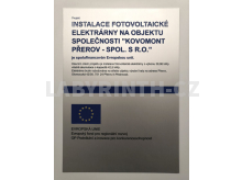 cedulka (ALU) povinná publicita projektu EU