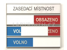 Cedulka Volno - obsazeno pro zasedací místnost