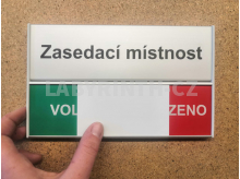 Cedulka Volno - obsazeno pro zasedací místnost