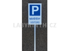 vyhrazené parkování - cedule určená k zapíchnutí do země