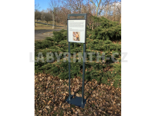 Informační cedule-panel do arboreta, značení stromů (cedule do země)
